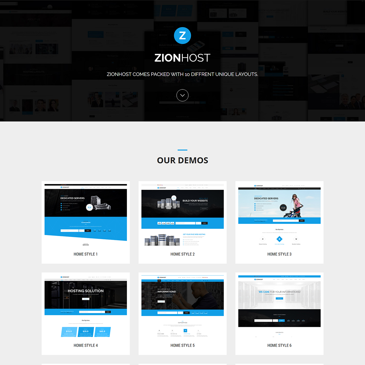 ZionHost – Web Hosting, Responsive HTML5 Template