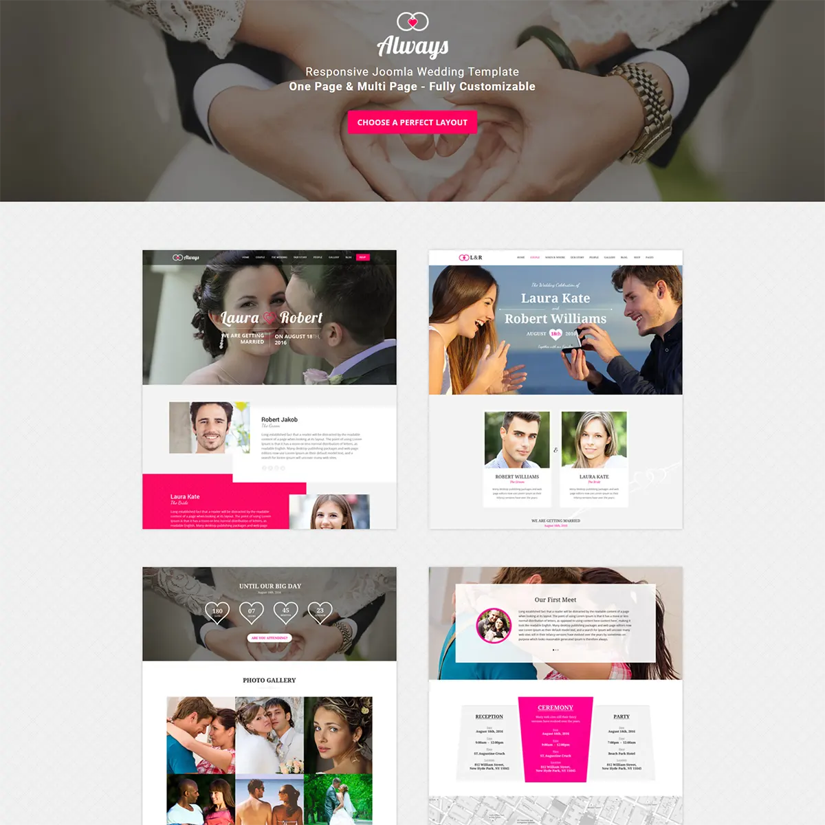 ALWAYS - Responsive Wedding Joomla 5 Template