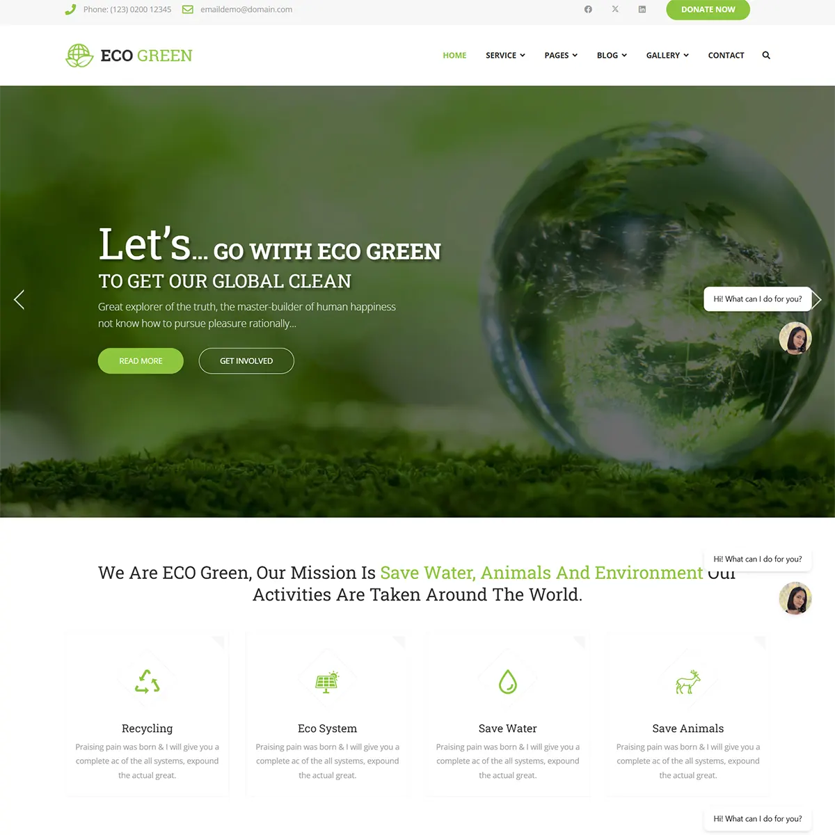 Eco Green - Environment, Ecology and Renewable Energy Joomla 5 Template