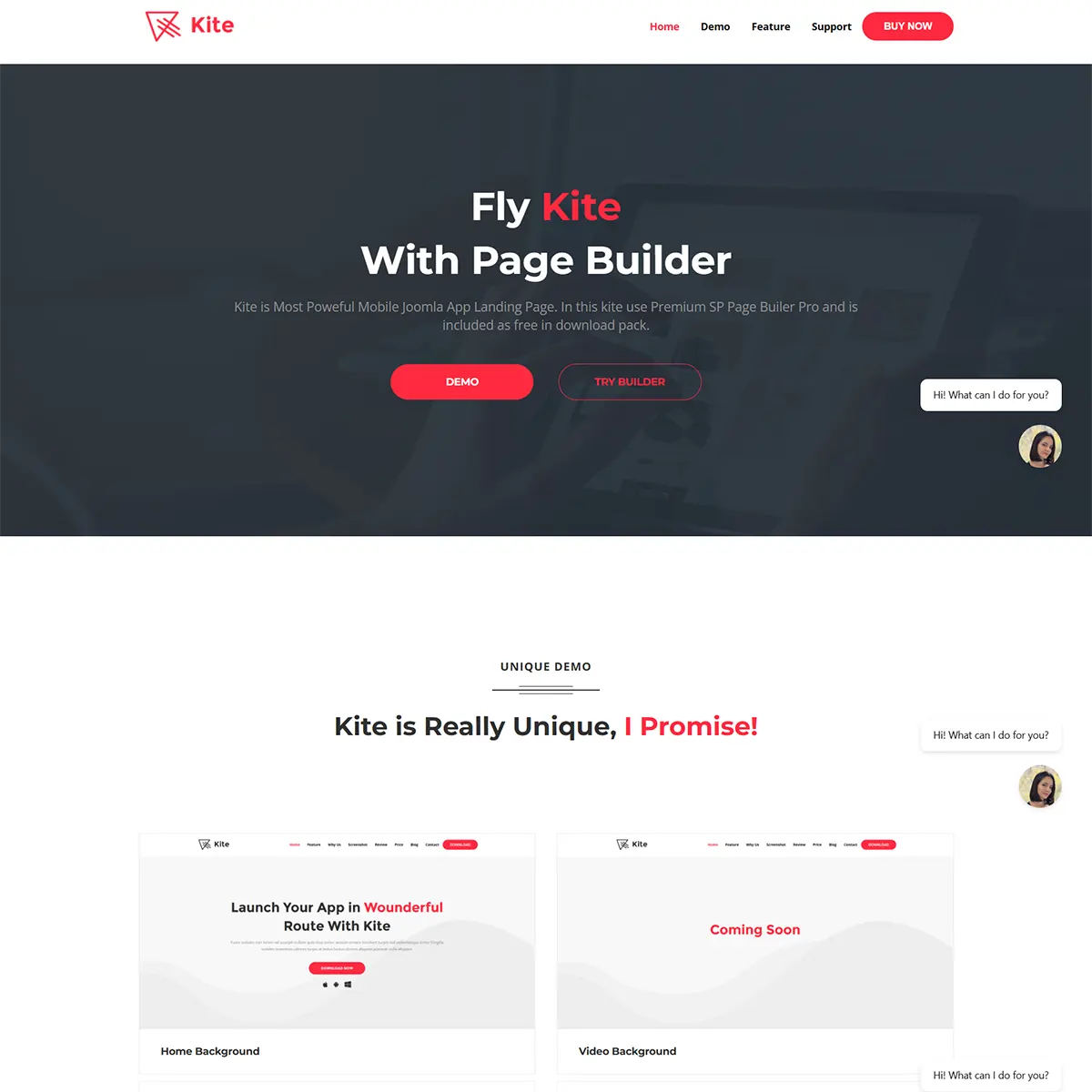 Kite - Responsive One Page Joomla 5 Template