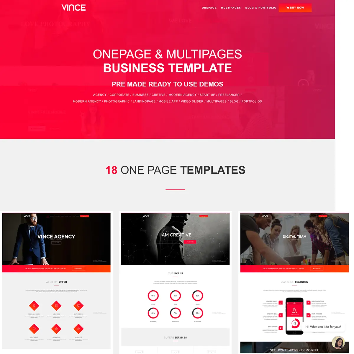 Vince - One Page & Multi Page Joomla 5 Template