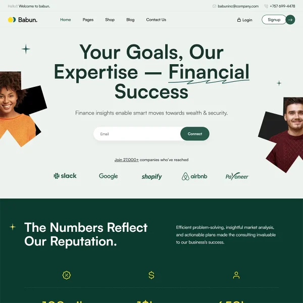 Babun Joomla 5 Business & Finance Responsive Template