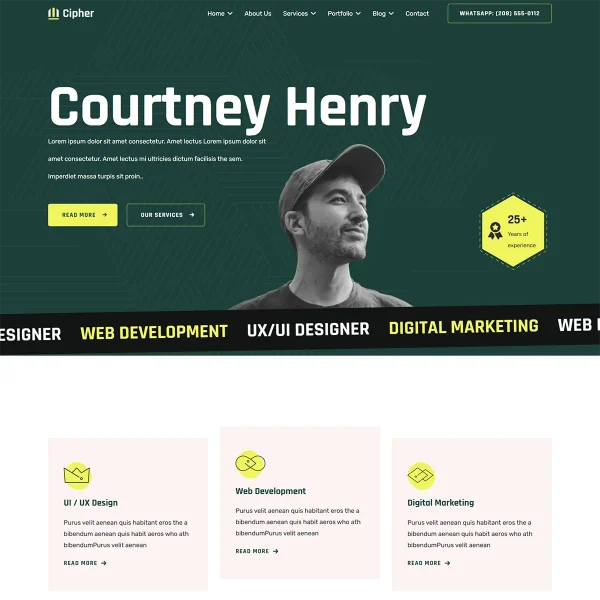 Cipher Joomla 5 Creative Agency Portfolio Template