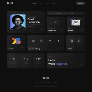 Gridx Personal Portfolio Joomla Template