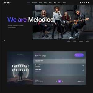 Melodica - Joomla 5 Music Band & Musician Template