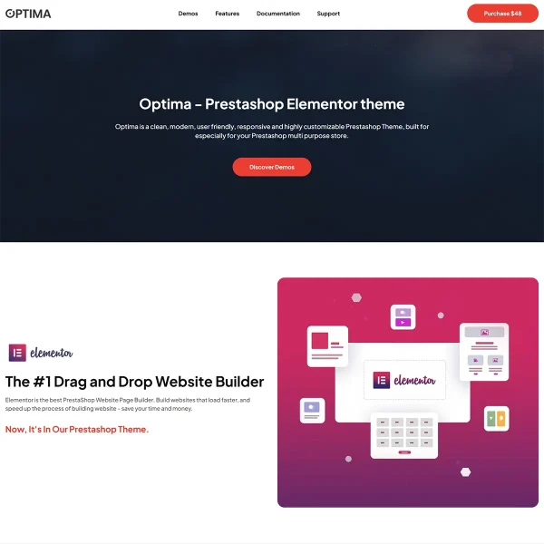 Optima Elementor Multipurpose Prestashop 1.7.x, 8.x Theme