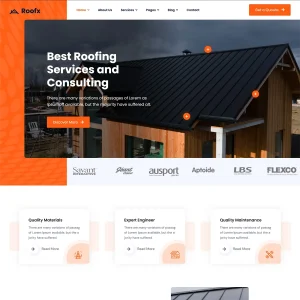 Roofx Joomla 5 Roofing Services Template Construction