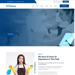 Washup Joomla 5 Cleaning Services Template