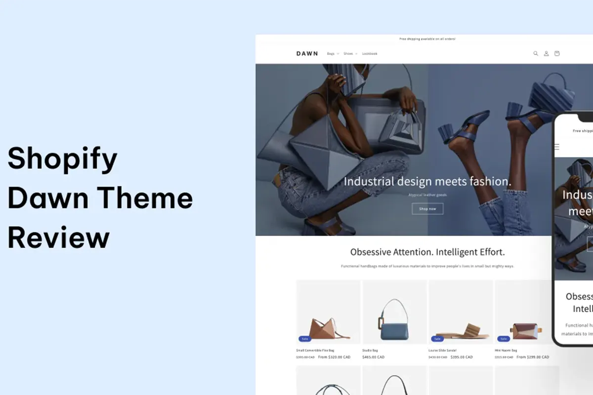 Dawn Shopify theme homepage example for beginners