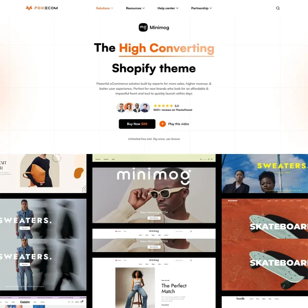 Minimog - Next-gen Multipurpose Shopify theme grade-A