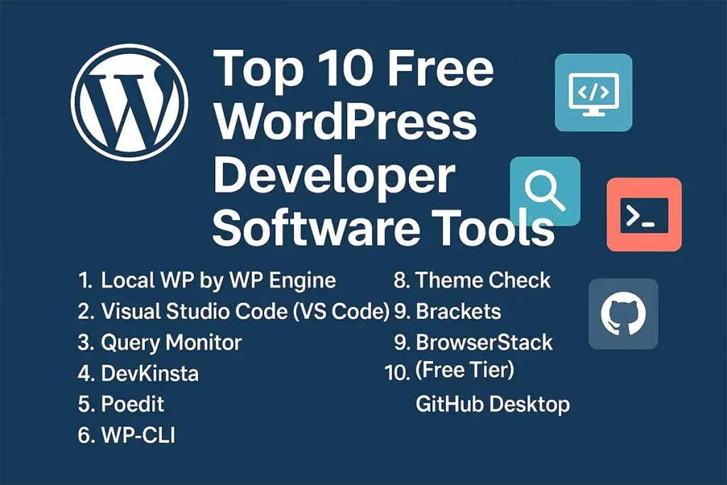 WordPress development tools and plugin icons
