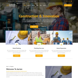Aarian - Joomla 5 Construction Responsive Template
