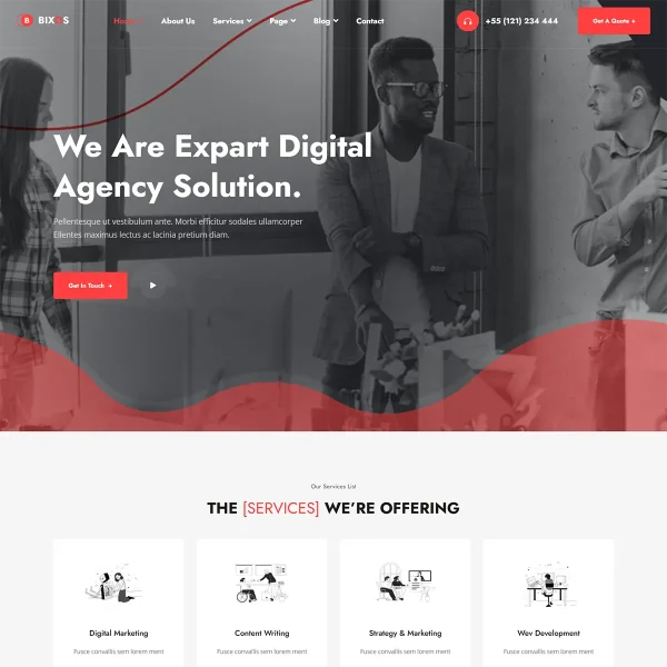 Bixos Joomla 5 Business & Digital Agency Template