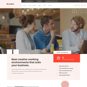 Codesk Joomla 5 Coworking Shared Offices Space Template