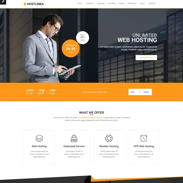 Hostlinea - Web Hosting, Responsive HTML5 Template