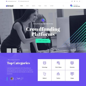 Krowd - Joomla 5 Crowdfunding Projects & Charity Template