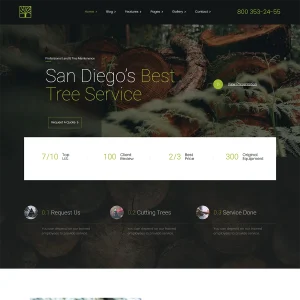Leafty - Joomla 5 Tree Removal and Lumberjack Company Template | Gardening