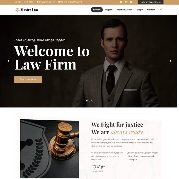 Masterlaw Joomla 5 Attorney Law Business Template | Lawyer