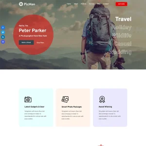 PicMan Joomla 5 Photographer Personal Portfolio Template