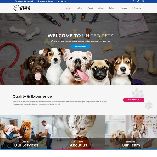United Pets Joomla 5 Pet Care & Adoption Template